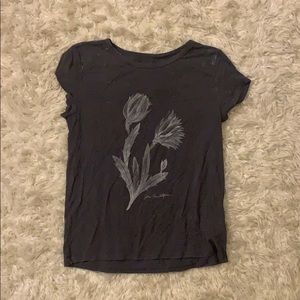 grey graphic tee ,size small